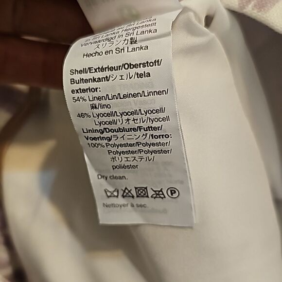 NWT J. Crew Pleated Linen Blend Pants in Lilac Giraffe Print size 8 - Picture 14 of 14